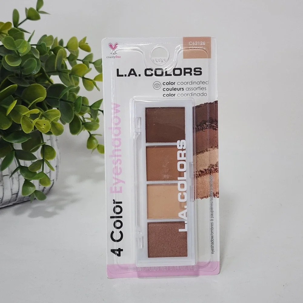 L. A. Colors 4 Color Eyeshadow Classics Palette C62126 ~ New Unopened